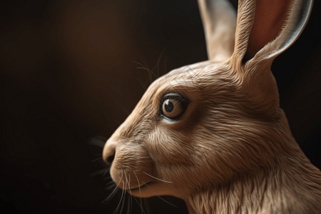 兔子模型特写图片