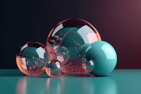 玻璃球抽象背景背景图片