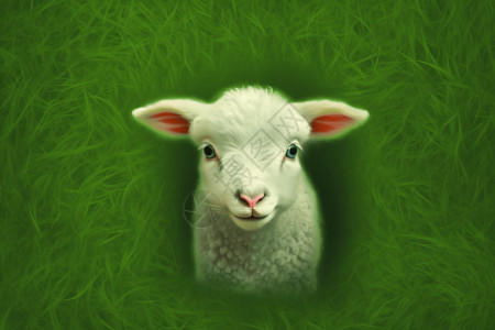 可爱的小羊背景图片