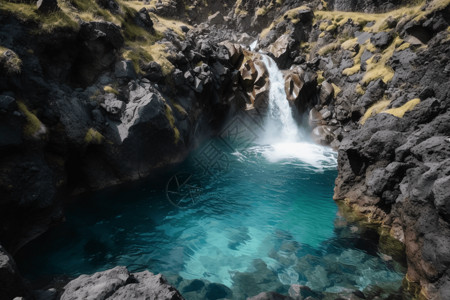 水钟蓝色温泉旅游景点背景