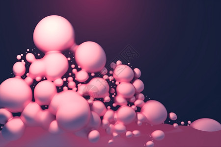 粉色球的抽象背景背景图片