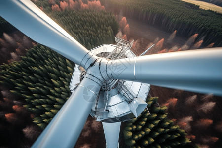 风力涡轮机复杂的力学和工程图片
