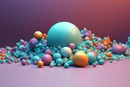 圆球堆积抽象艺术背景图片