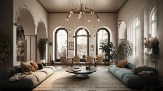 地中海客厅地中海风格的客厅设计图片