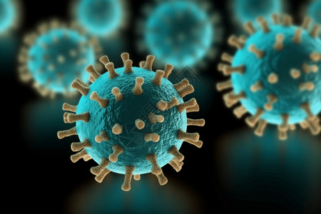 3d病毒创意概念背景背景图片