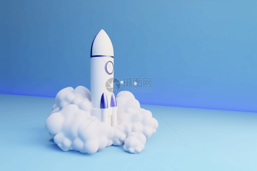 3d太空火箭图片