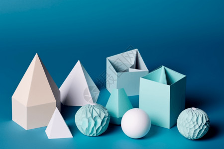 立体纸艺立体几何展示设计图片