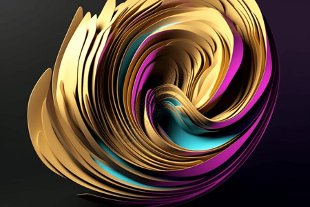 抽象3d漩涡曲线波浪形艺术元素背景图片