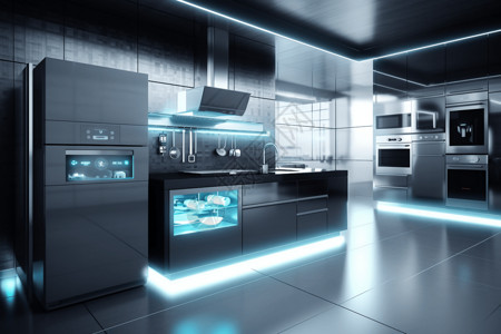 烤全猪实现全人工智能的厨房设计图片
