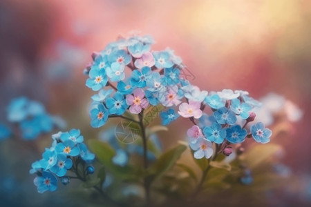梦幻颜色的花背景图片