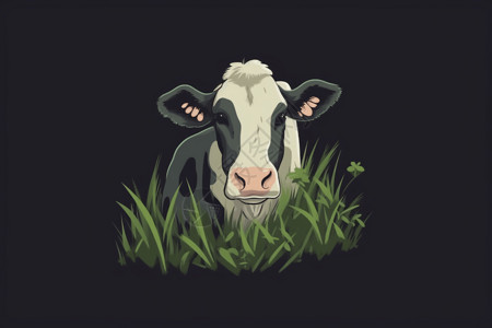 奶牛牛头背景图片