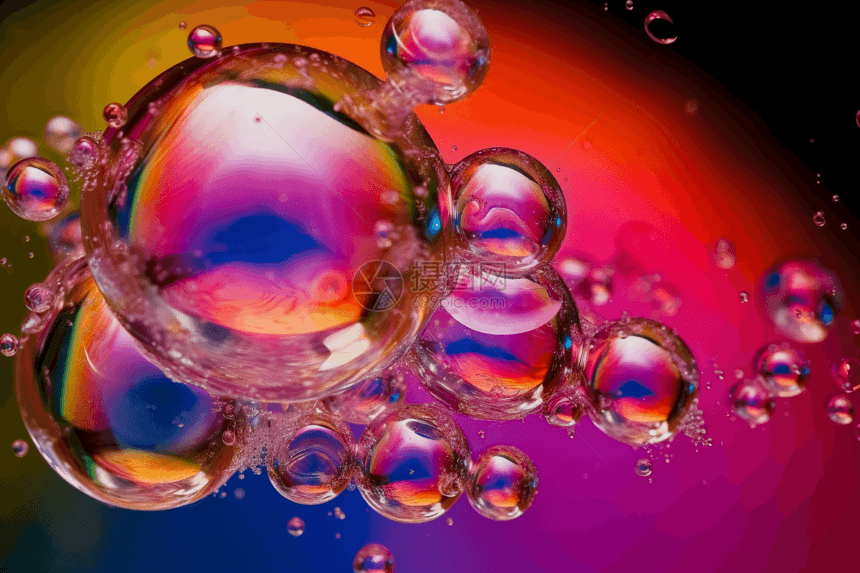 粉色的水泡泡图片