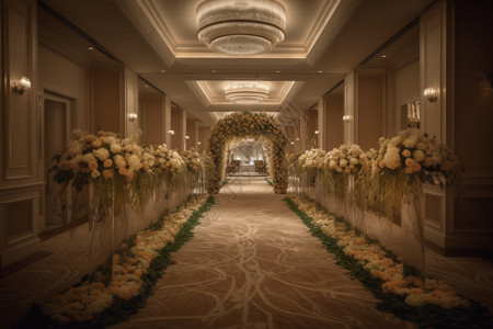 婚礼的走廊图片