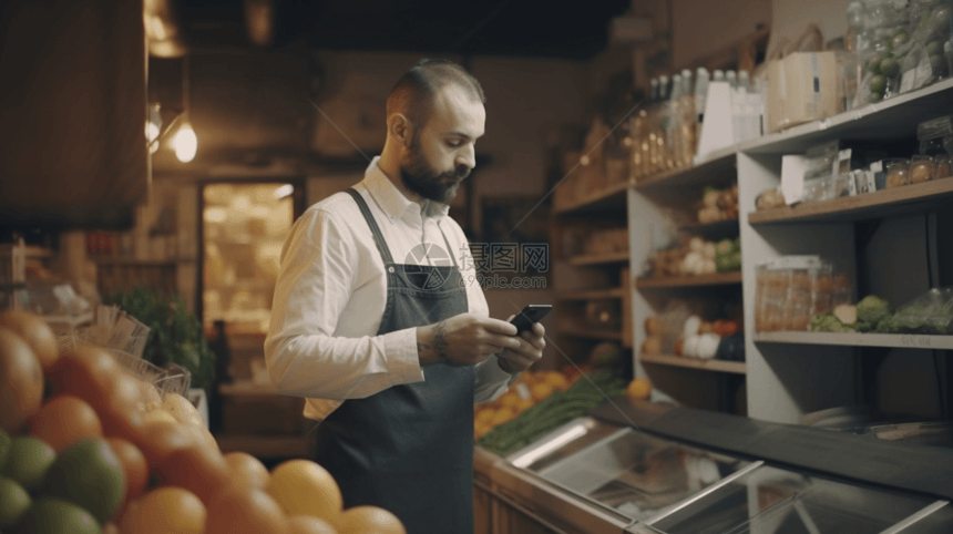 便利店里的男人图片