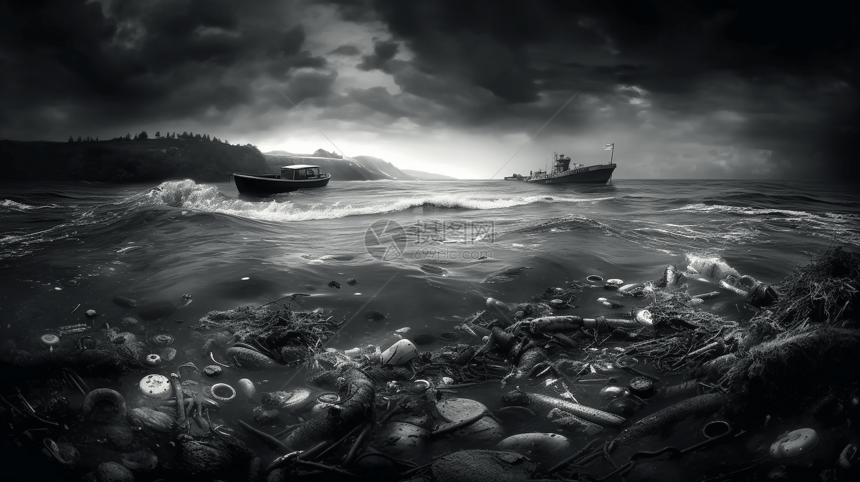 海洋污染的破坏性影响图片