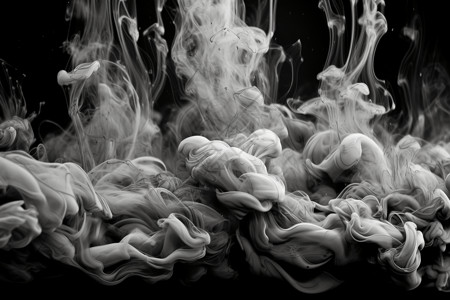 喷溅烟雾一种单色的流动背景插画