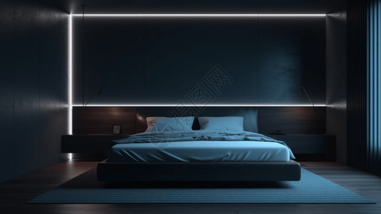 霓虹灯板简单的卧室背景