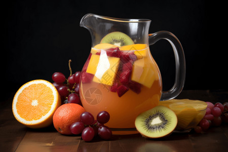 水果榨汁饮料背景图片