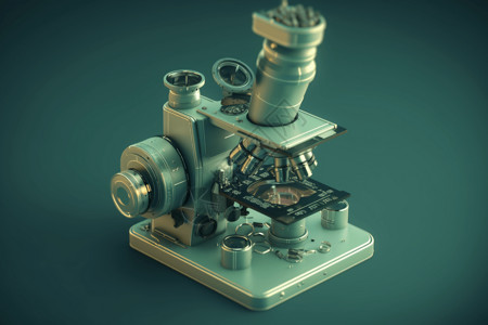 3D细胞模型显微镜透视图图片
