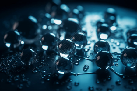 水解透明质酸抽象分子概念设计图片