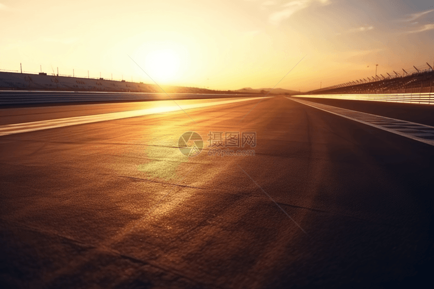 赛道日落时图片