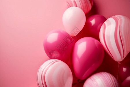 排列抽象粉色气球背景图片