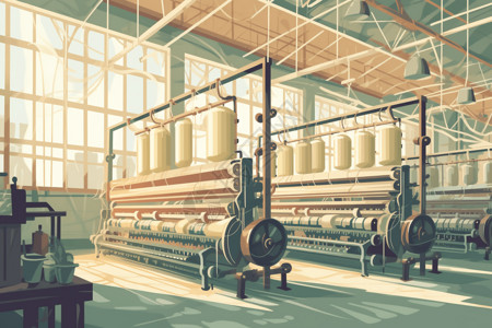 现代化的纺织厂图片