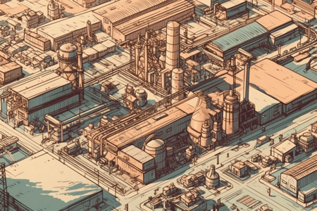 现代化工业园区背景图片