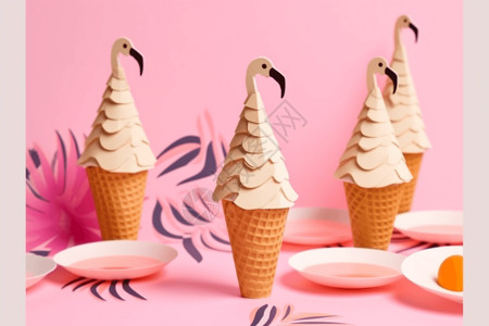 冰淇淋蛋筒DIY冰淇淋高清图片