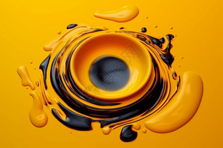 黄色液体中间的圆圈图片