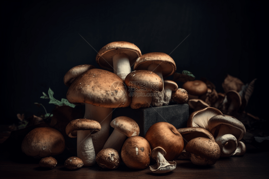 一堆蘑菇和香菇图片