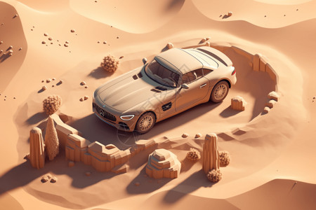 沙漠红的高清汽车背景图片