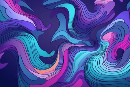 蓝紫色混合漩涡背景图片
