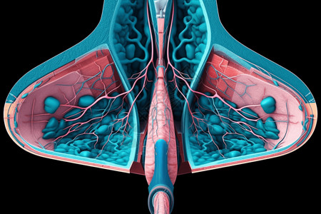 甲状腺内分泌系统背景图片