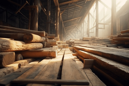 木材工厂木头工厂高清图片