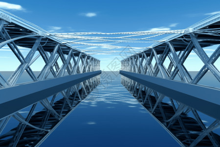 镜面大桥背景图片