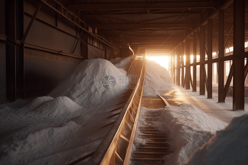 盐矿开采过程的错综复杂的隧道图片