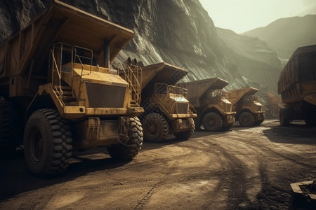 采石场使用的重型机械卡车图片