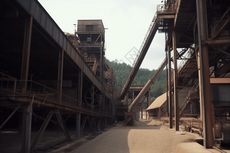 矿石工业加工厂背景图片
