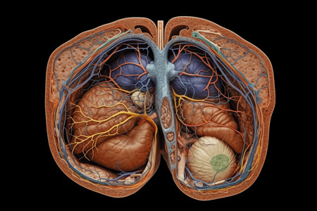 人类肝脏背景图片