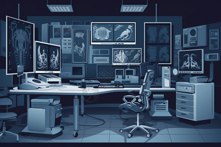 放射学实验室mg动画背景图片