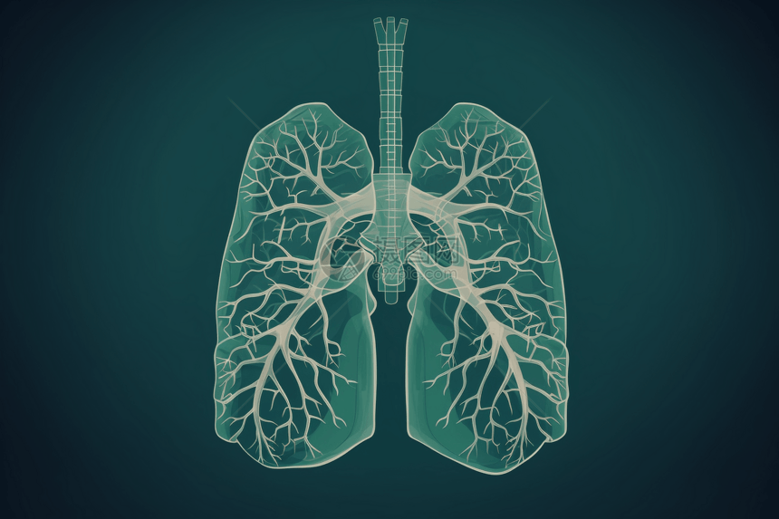 肺器官插画图片