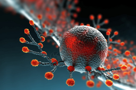 病毒细胞触角图片