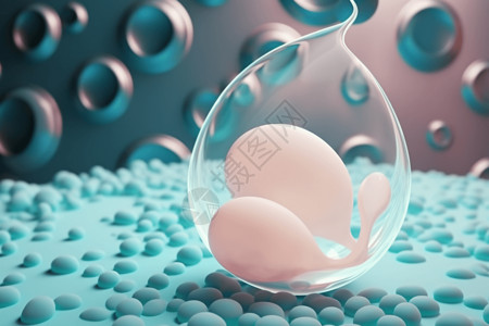 冷冻卵子生育创意模型插画