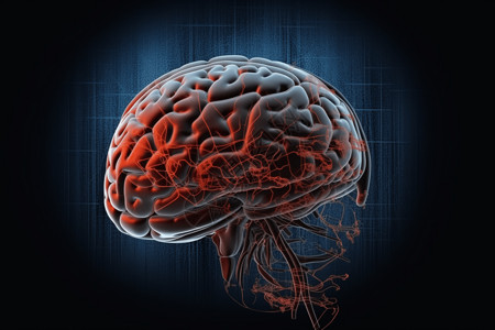 人脑剖析图背景图片