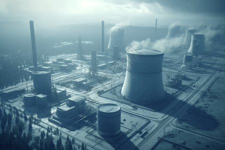 核电站鸟瞰图图片