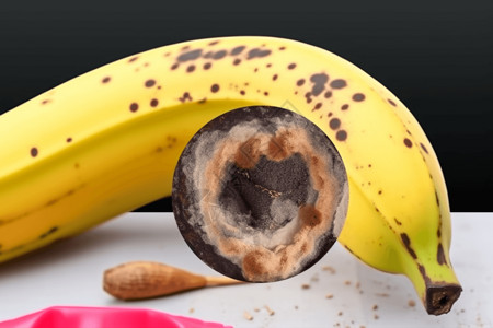 霉菌不可食用的香蕉插画