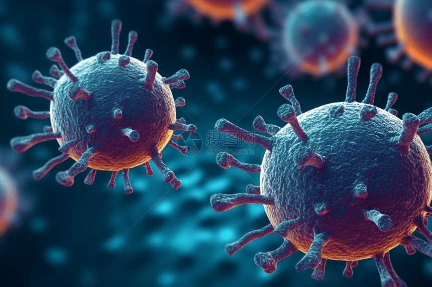 微观球体病毒细胞图片
