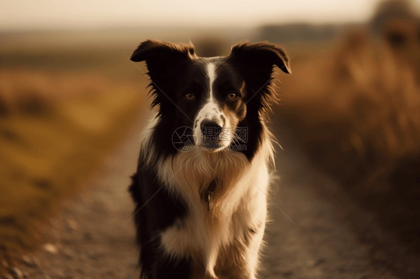 乡村的牧羊犬图片