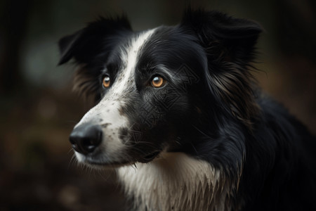 郊外的牧羊犬背景图片